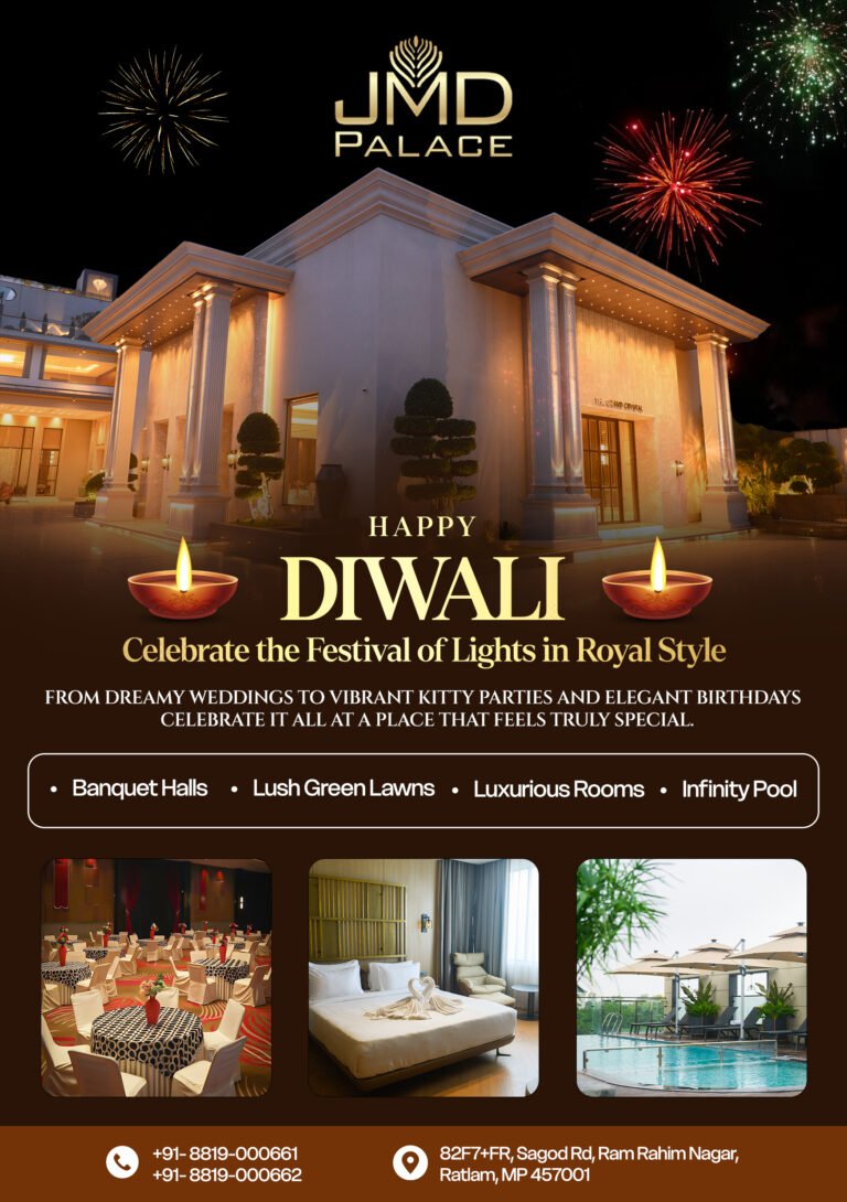 रतलाम में डेस्टिनेशन वेडिंग का एहसास, जेएमडी पैलेस बना शादियों का पसंदीदा वेन्यू