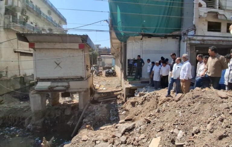 महापौर प्रहलाद पटेल ने किया लक्कड़पीठा रोड का निरीक्षण।