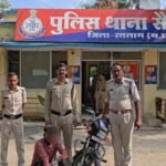 सैलाना पुलिस ने चोरी की बाइक के साथ आरोपी को पकड़ा