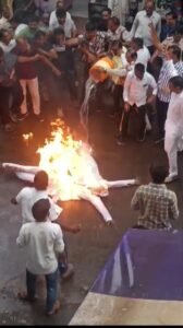 मूंग खरीदी, ई-टोकन व्यवस्था और नीट पेपर लीक के विरोध में किसान कांग्रेस का प्रदर्शन, केंद्रीय मंत्रियों के पुतले फूंके
