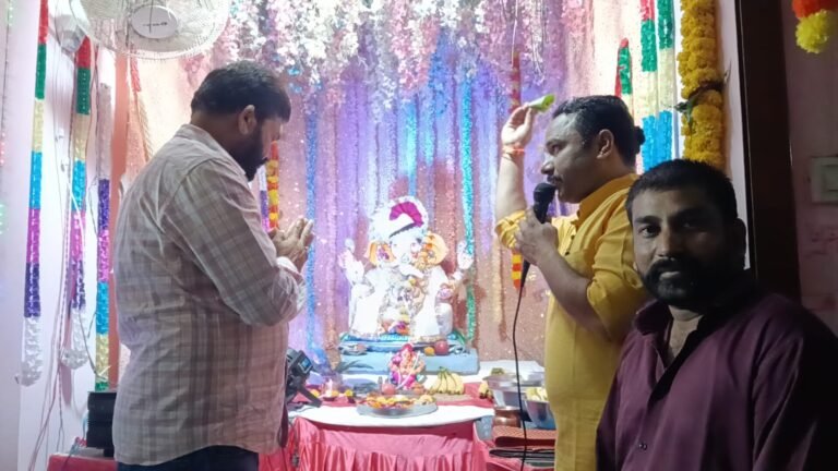 विभिन्न वार्डों में गणपति आरती में शामिल हुए पार्षद भगत सिंह भदौरिया
